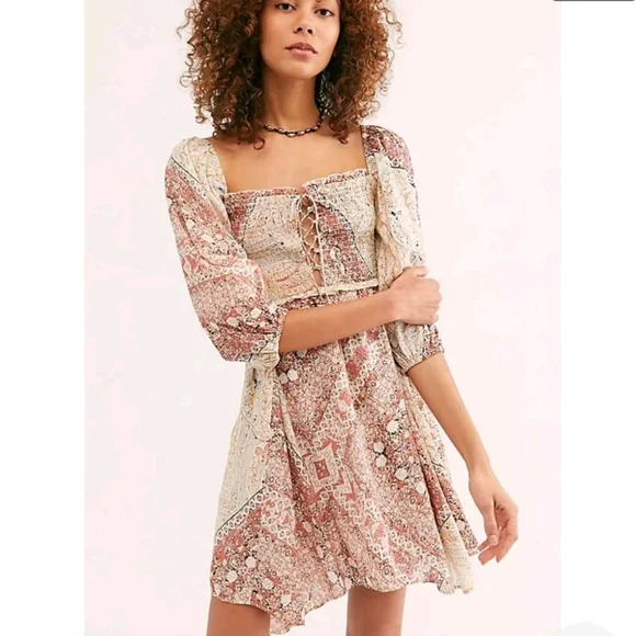 Love Sick Mini Dress by Free People, White, XS